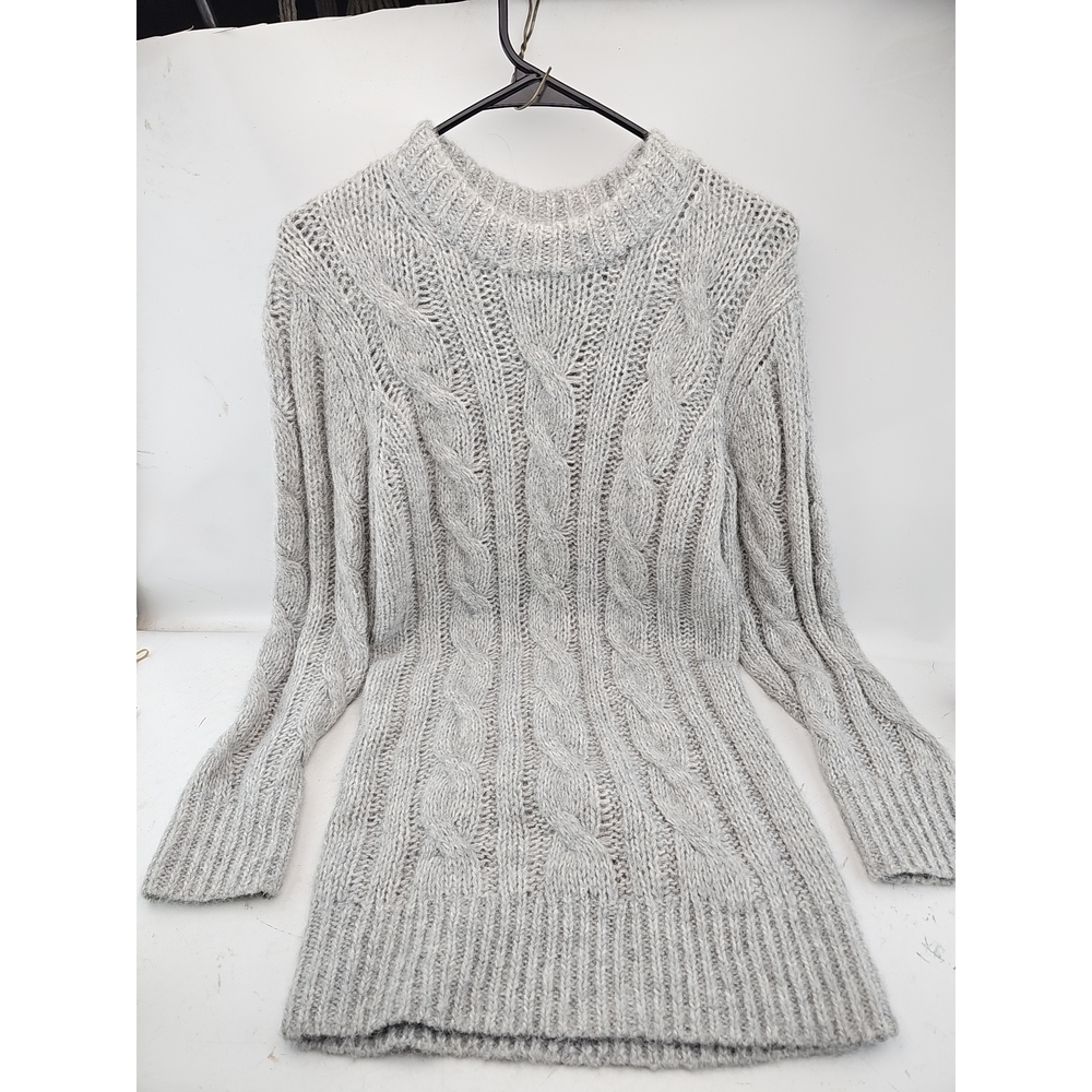 Michael Kors Grey Cable Knit Sweater Dress